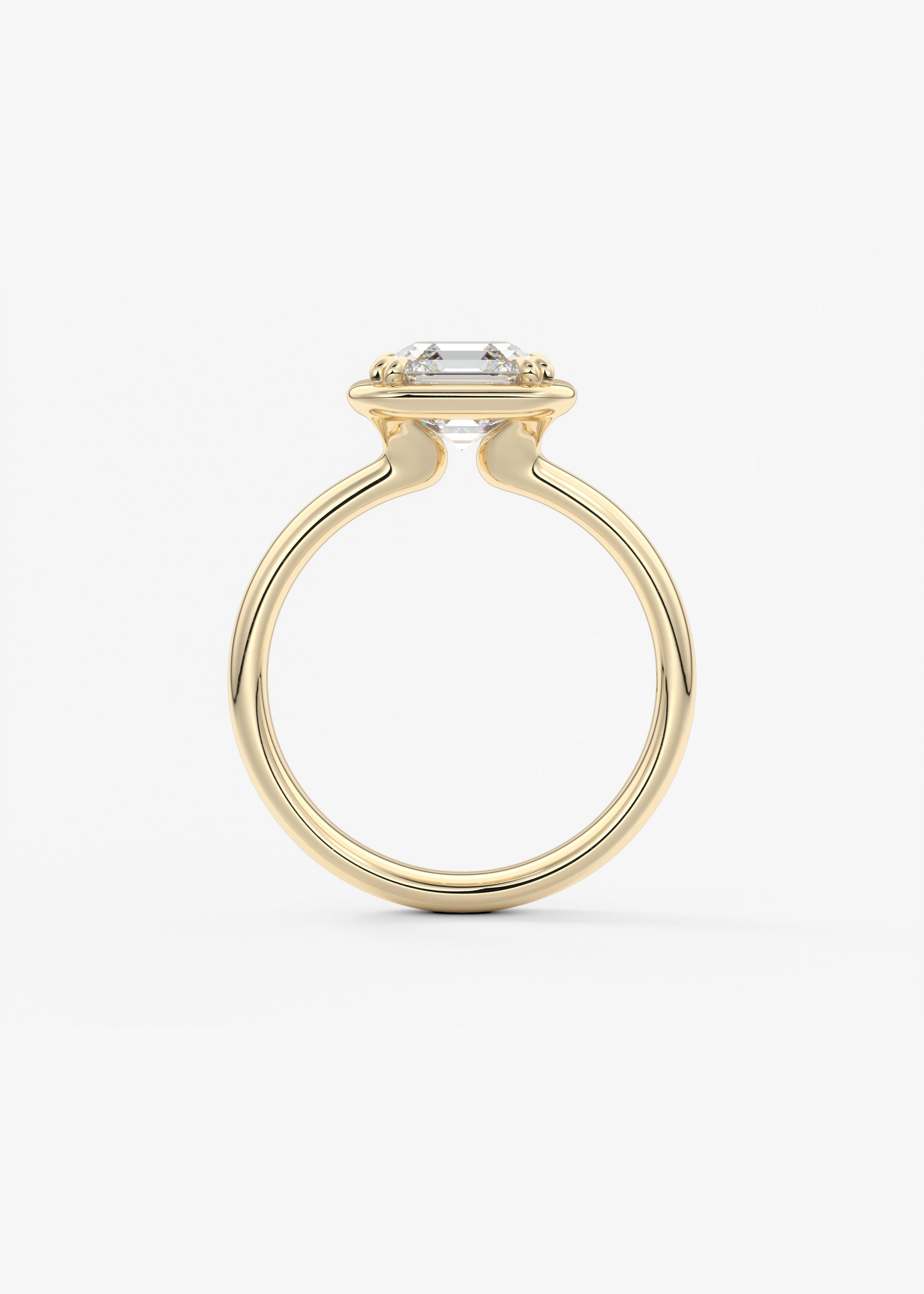 Oval Solitaire With Raised Basket Gallery Lab Grown Diamond Engagement Ring