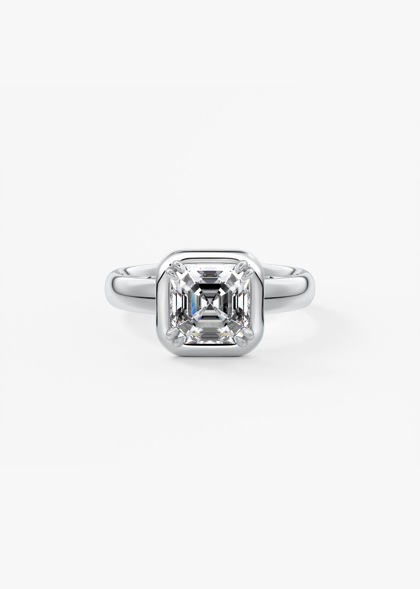 Oval Solitaire With Raised Basket Gallery Lab Grown Diamond Engagement Ring
