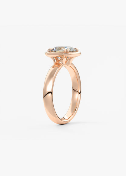 Oval Solitaire With Raised Basket Gallery Lab Grown Diamond Engagement Ring