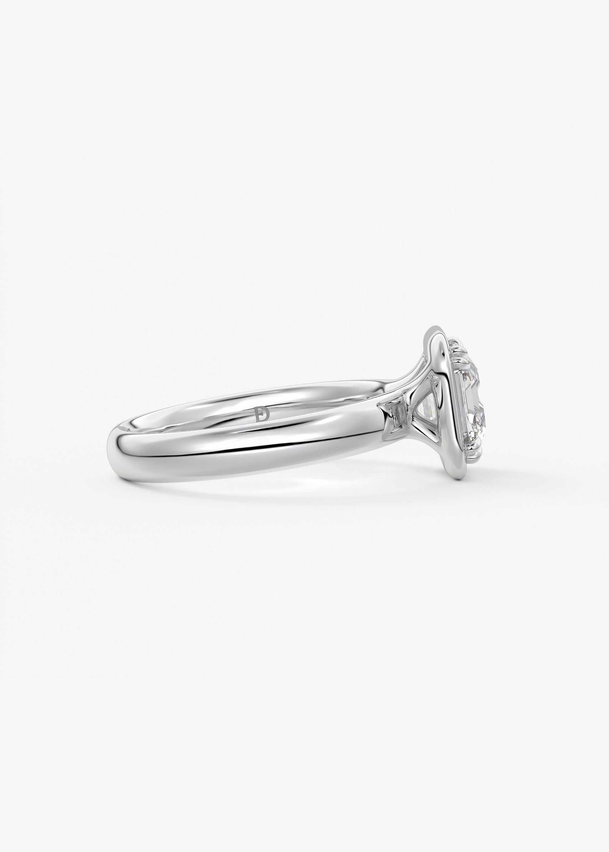 Oval Solitaire With Raised Basket Gallery Lab Grown Diamond Engagement Ring