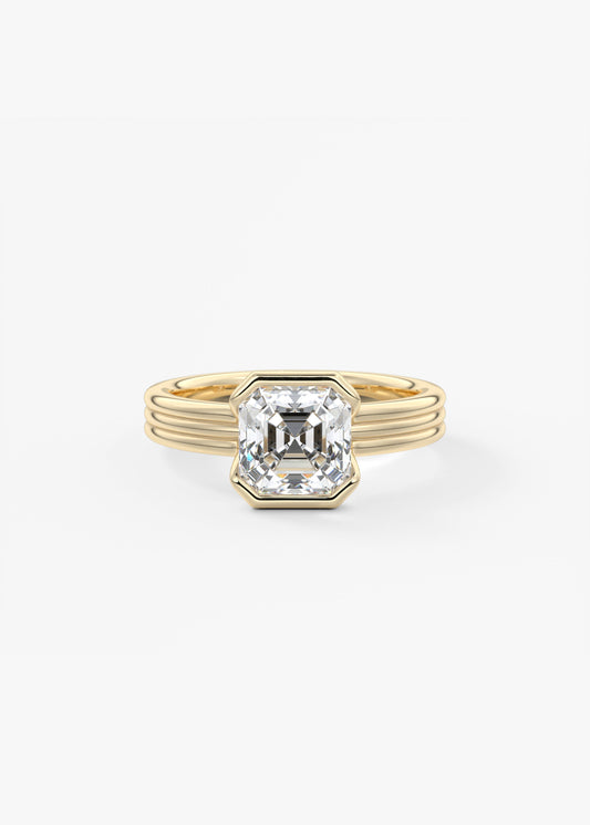 Oval Solitaire With Raised Basket Gallery Lab Grown Diamond Engagement Ring