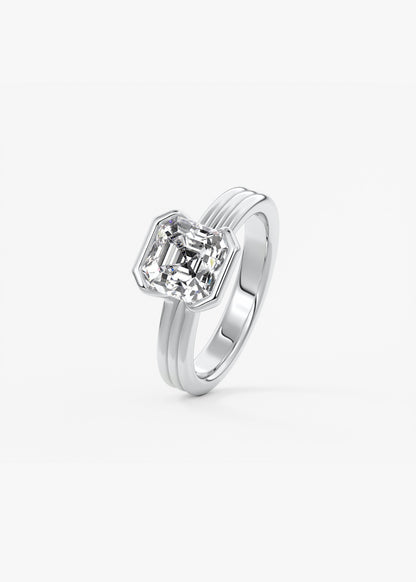 Oval Solitaire With Raised Basket Gallery Lab Grown Diamond Engagement Ring