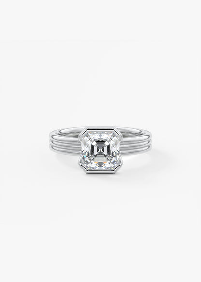 Oval Solitaire With Raised Basket Gallery Lab Grown Diamond Engagement Ring