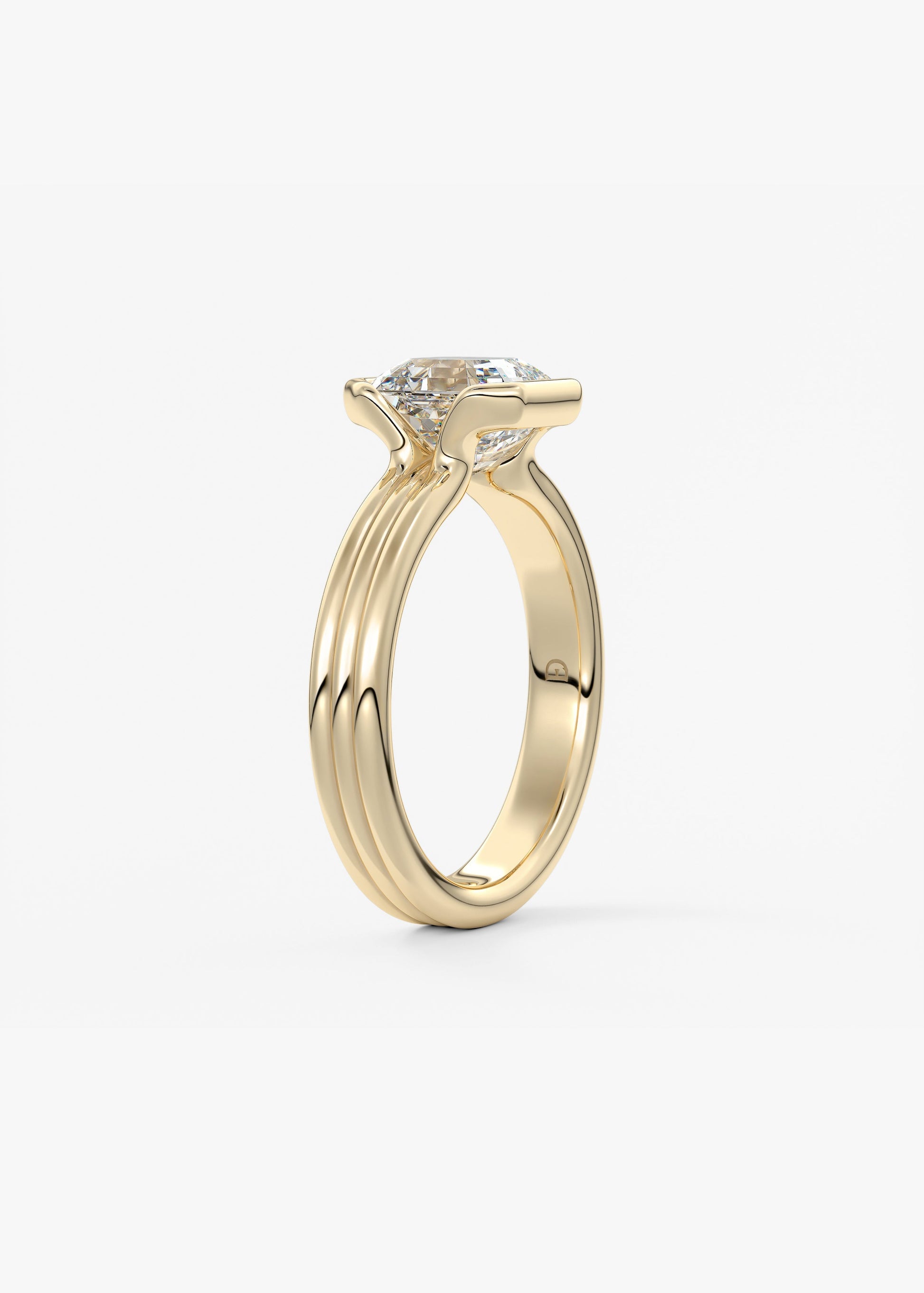 Oval Solitaire With Raised Basket Gallery Lab Grown Diamond Engagement Ring