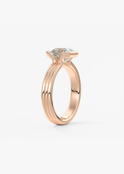 Oval Solitaire With Raised Basket Gallery Lab Grown Diamond Engagement Ring