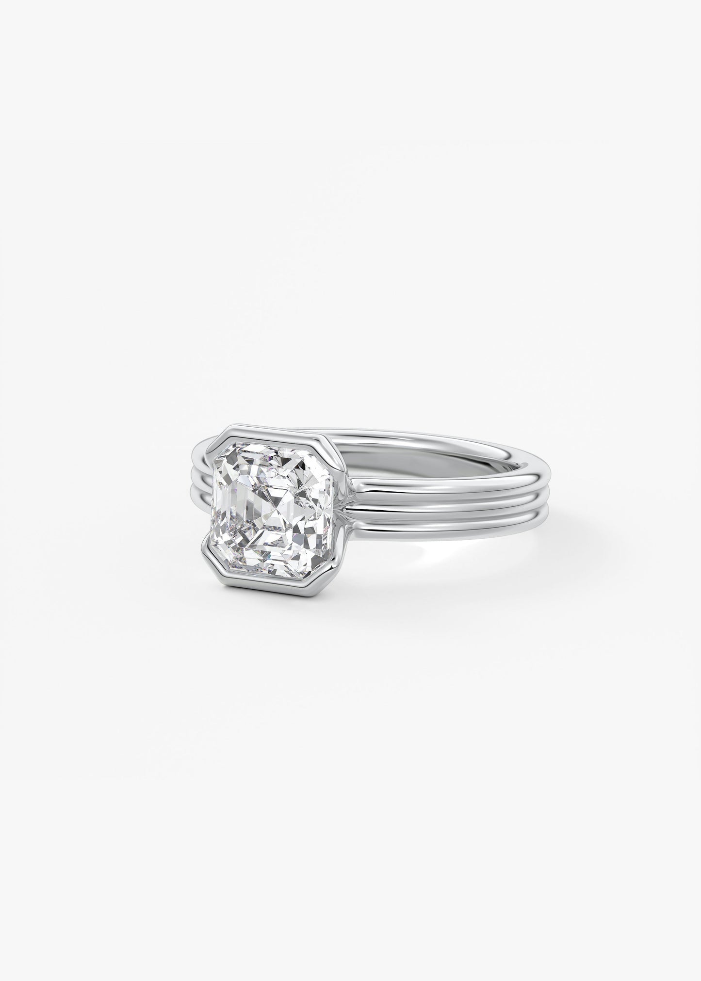 Oval Solitaire With Raised Basket Gallery Lab Grown Diamond Engagement Ring