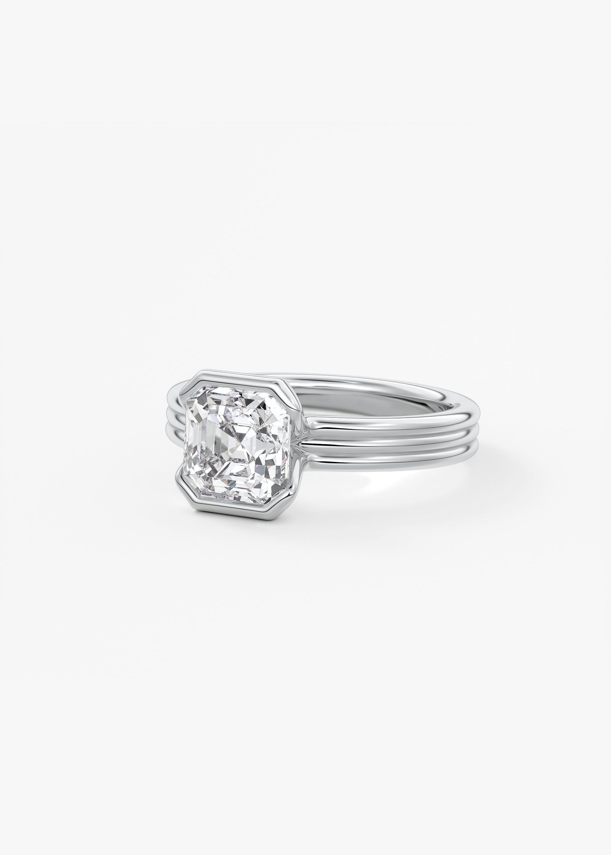 Oval Solitaire With Raised Basket Gallery Lab Grown Diamond Engagement Ring