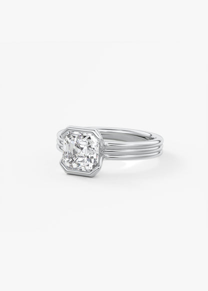 Oval Solitaire With Raised Basket Gallery Lab Grown Diamond Engagement Ring