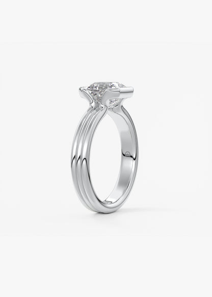 Oval Solitaire With Raised Basket Gallery Lab Grown Diamond Engagement Ring