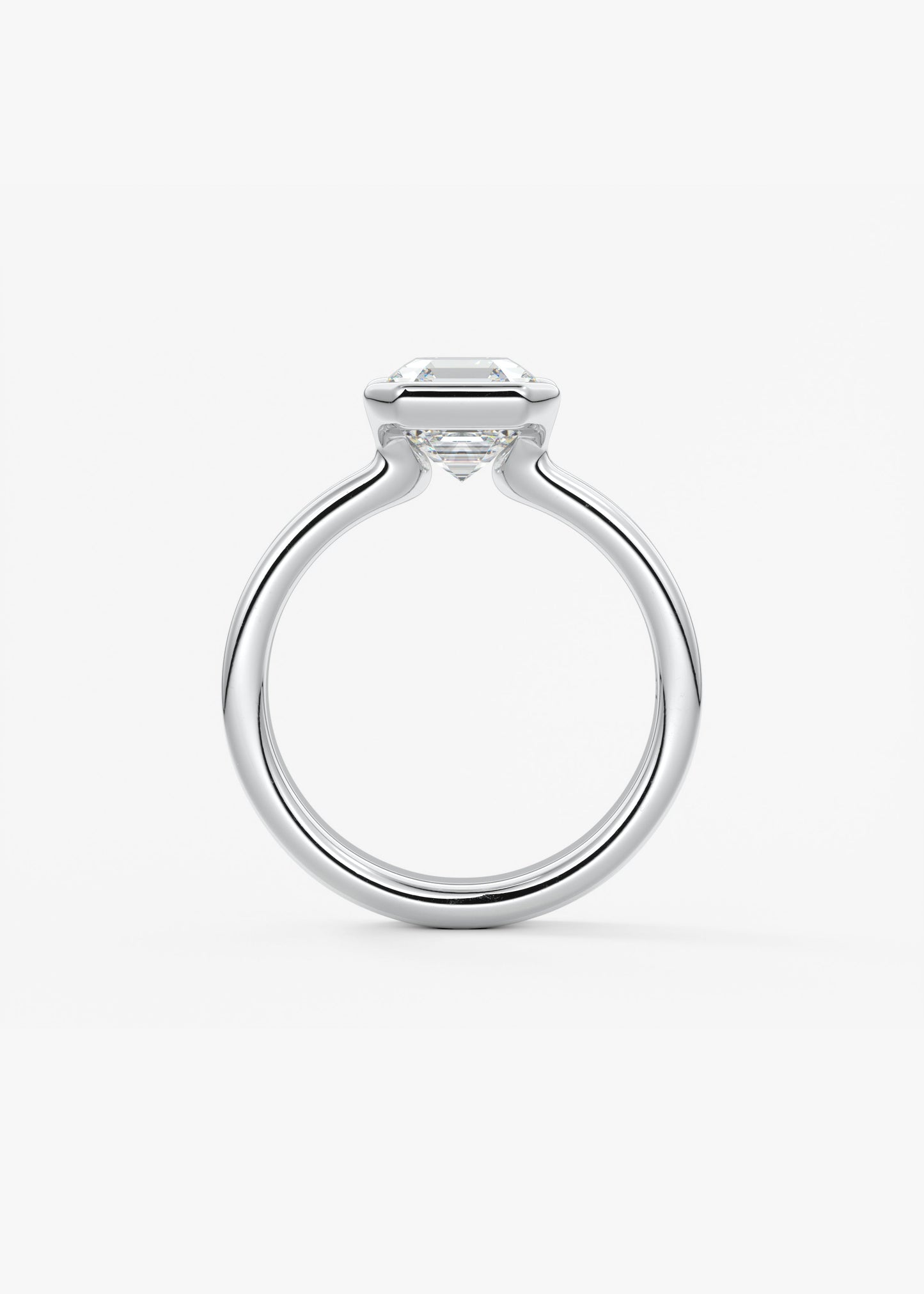 Oval Solitaire With Raised Basket Gallery Lab Grown Diamond Engagement Ring