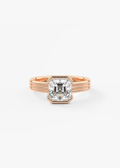 Oval Solitaire With Raised Basket Gallery Lab Grown Diamond Engagement Ring