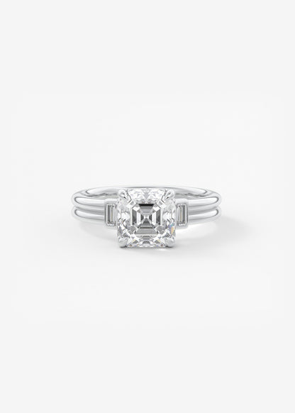 Oval Solitaire With Raised Basket Gallery Lab Grown Diamond Engagement Ring
