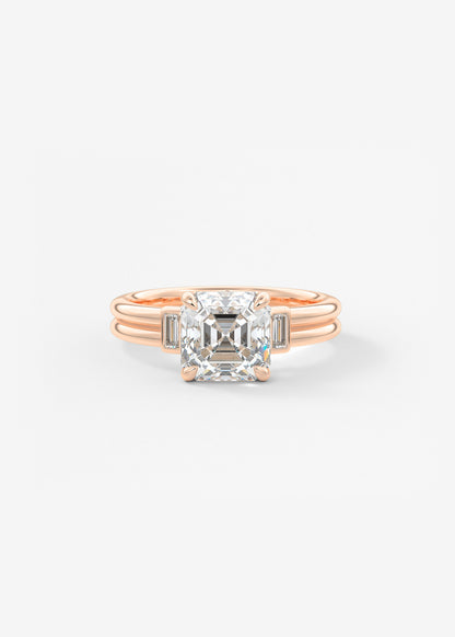 Oval Solitaire With Raised Basket Gallery Lab Grown Diamond Engagement Ring