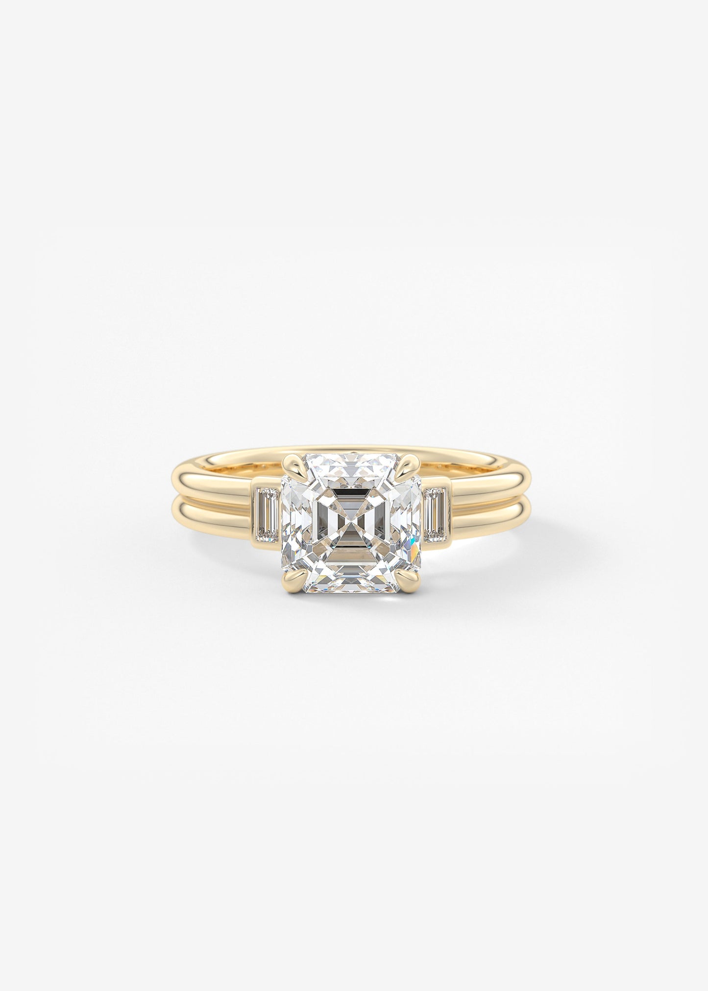Oval Solitaire With Raised Basket Gallery Lab Grown Diamond Engagement Ring
