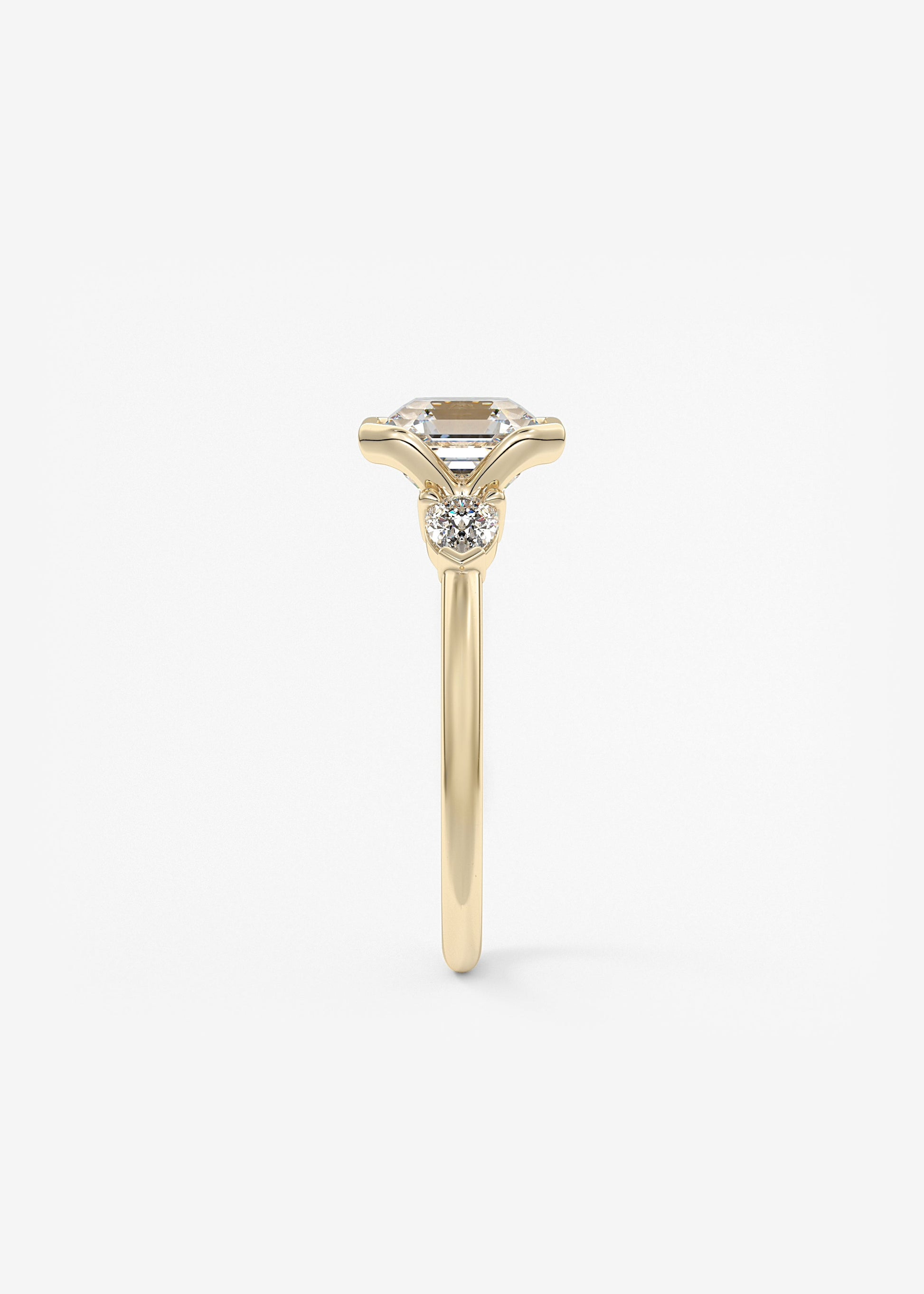 Oval Solitaire With Raised Basket Gallery Lab Grown Diamond Engagement Ring