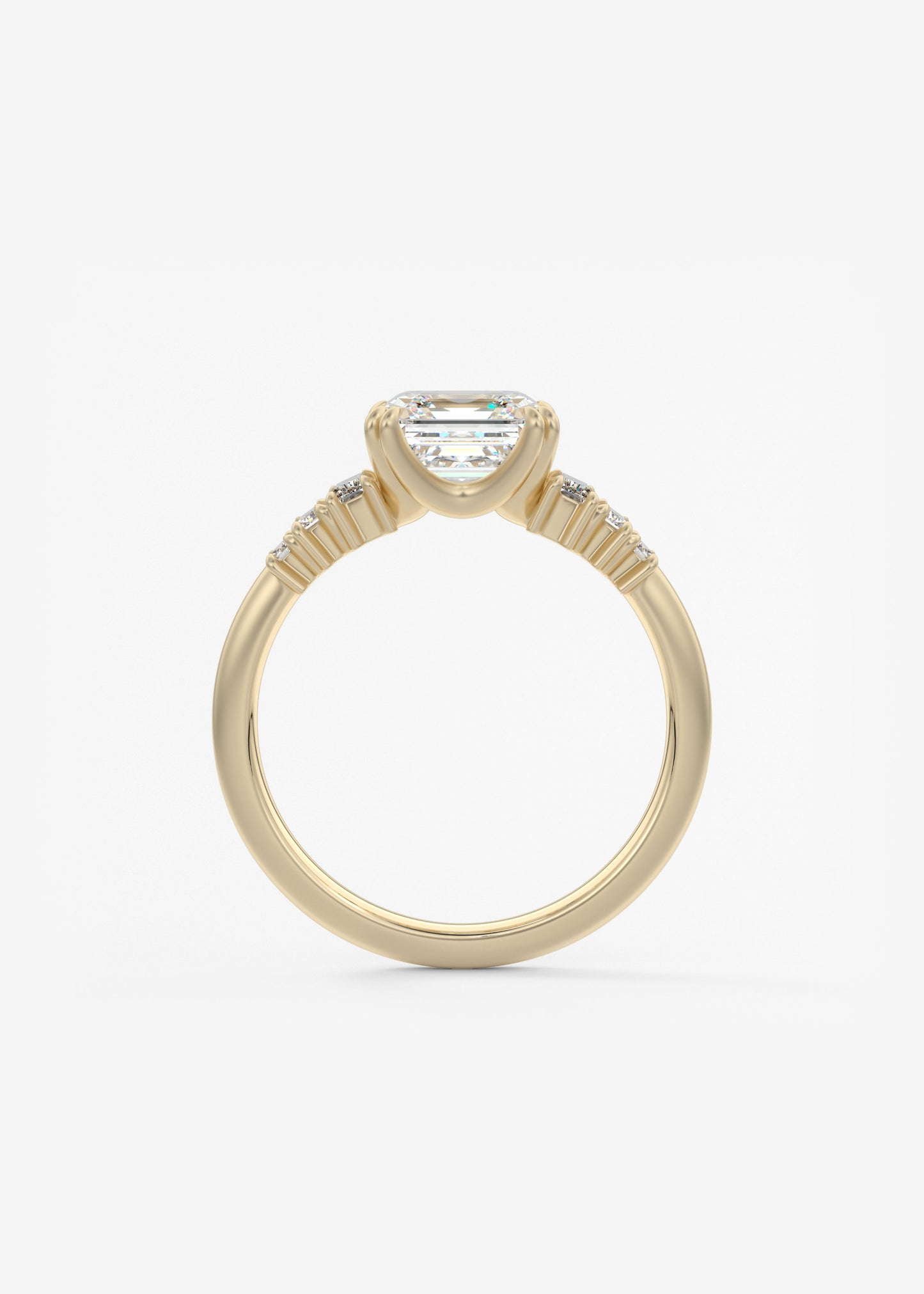 Oval Solitaire With Raised Basket Gallery Lab Grown Diamond Engagement Ring