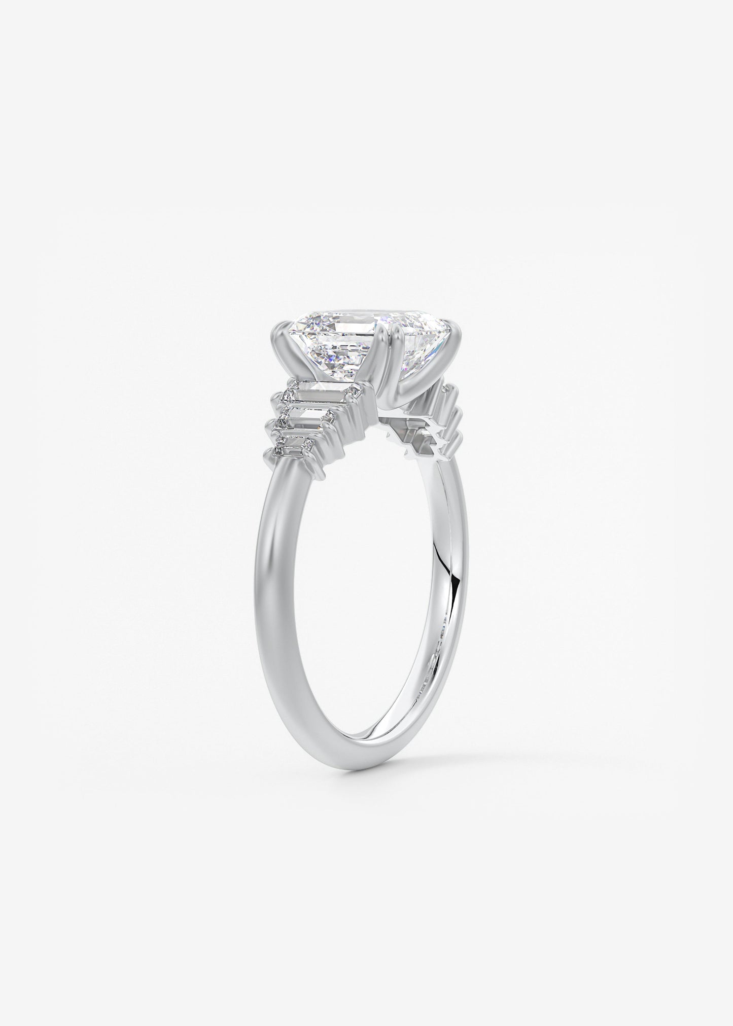 Oval Solitaire With Raised Basket Gallery Lab Grown Diamond Engagement Ring