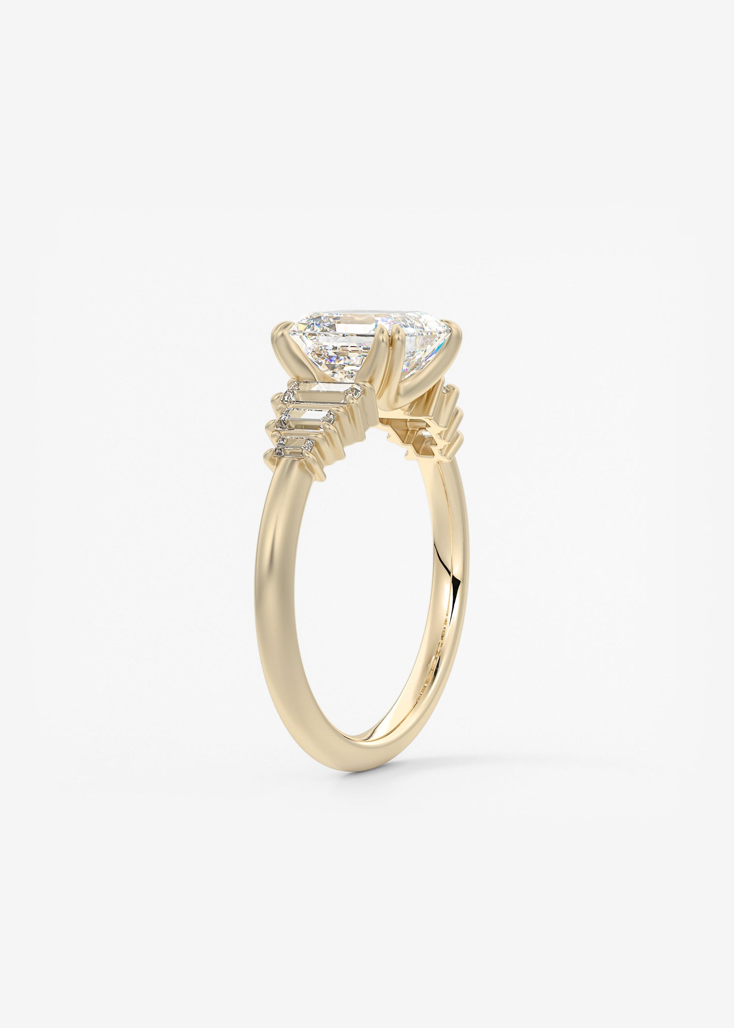 Oval Solitaire With Raised Basket Gallery Lab Grown Diamond Engagement Ring