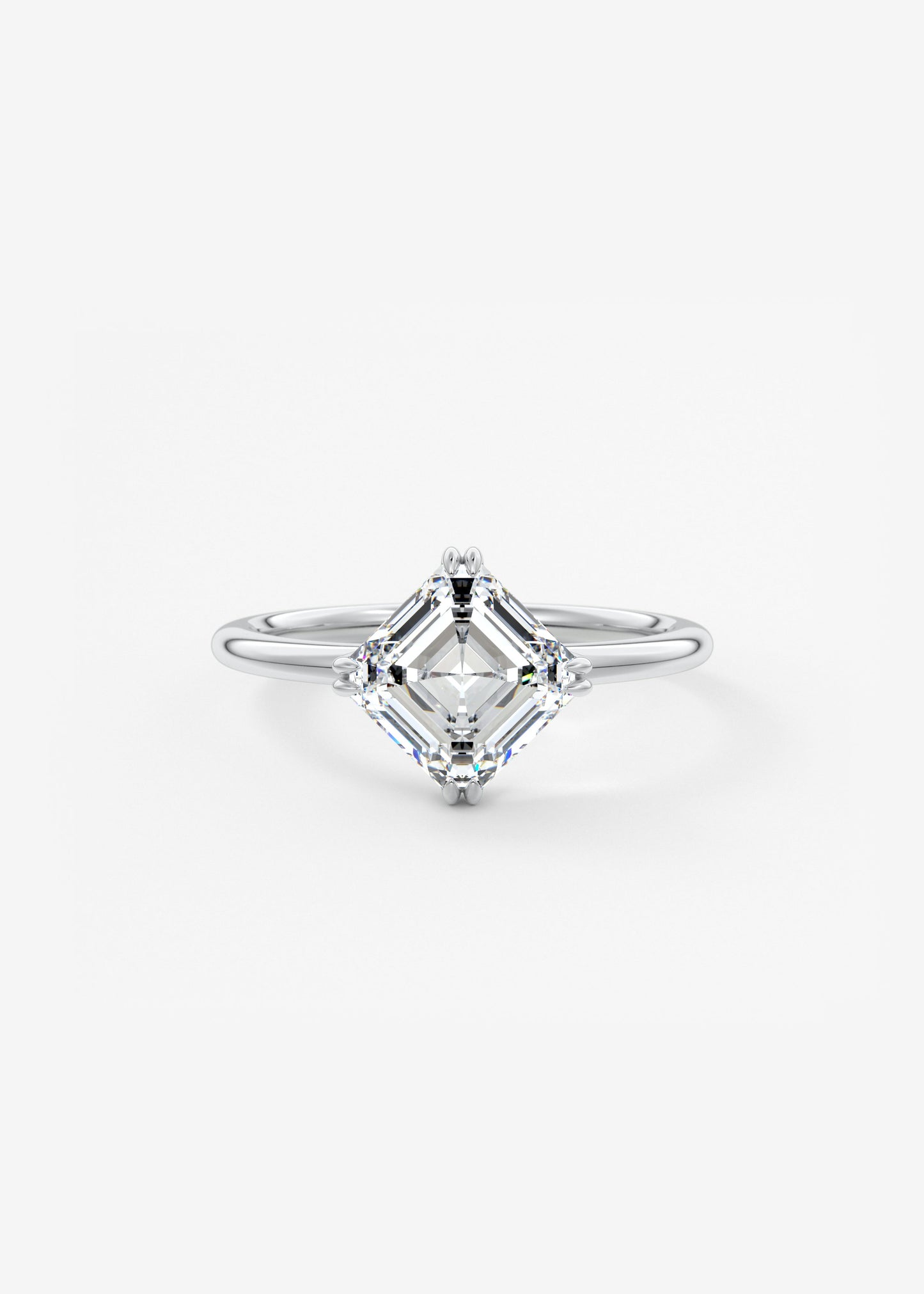 Oval Solitaire With Raised Basket Gallery Lab Grown Diamond Engagement Ring
