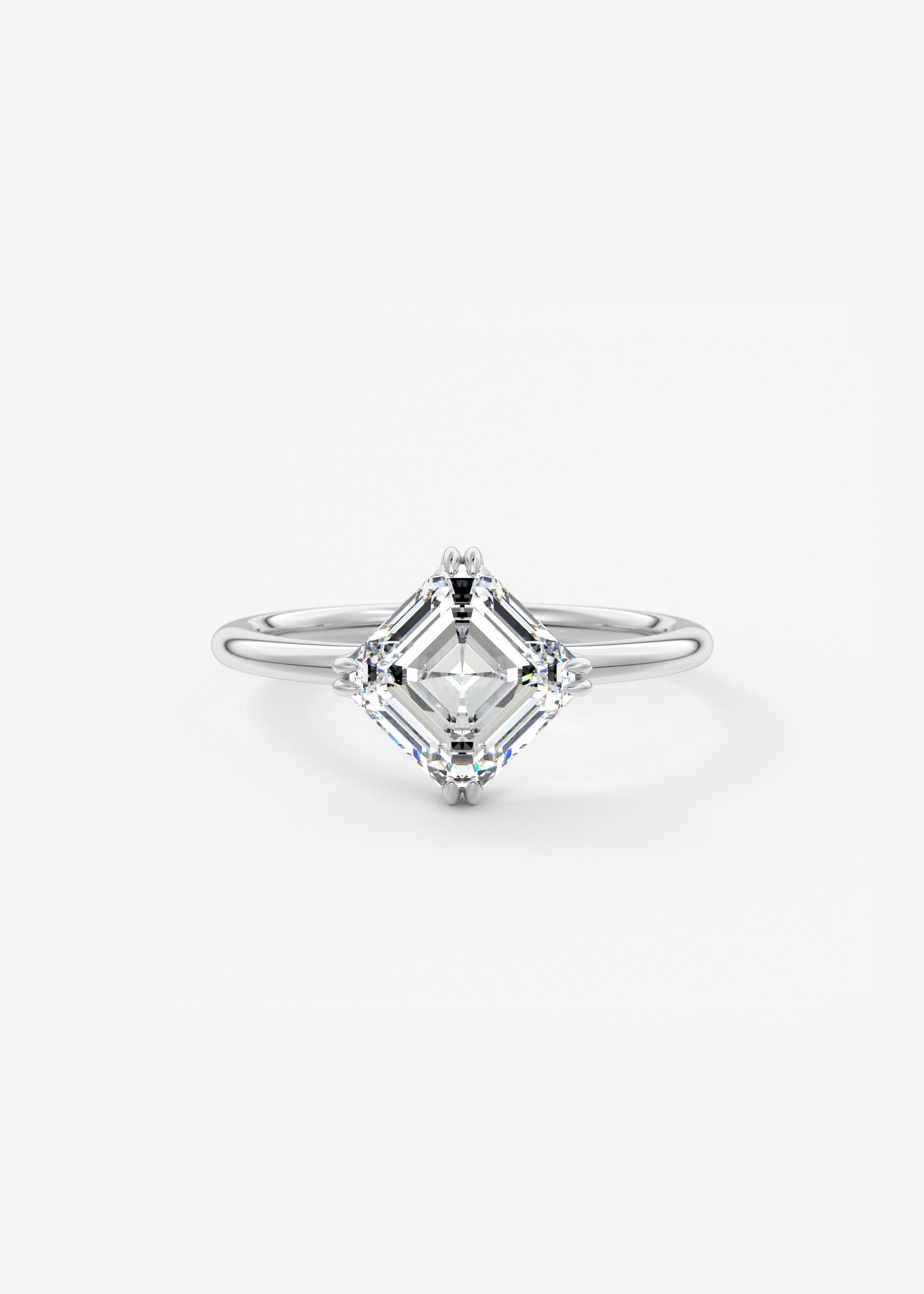 Oval Solitaire With Raised Basket Gallery Lab Grown Diamond Engagement Ring