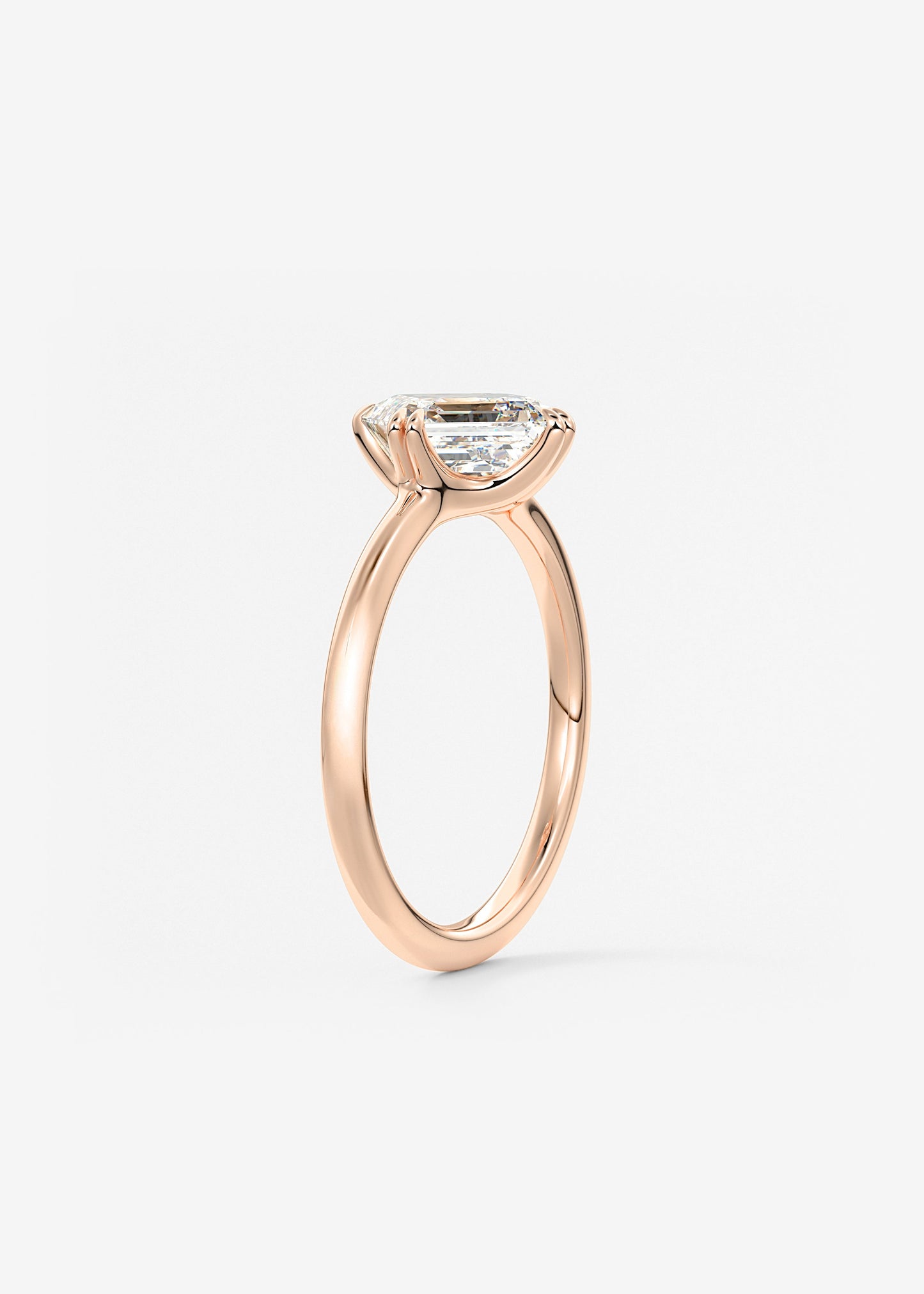 Oval Solitaire With Raised Basket Gallery Lab Grown Diamond Engagement Ring