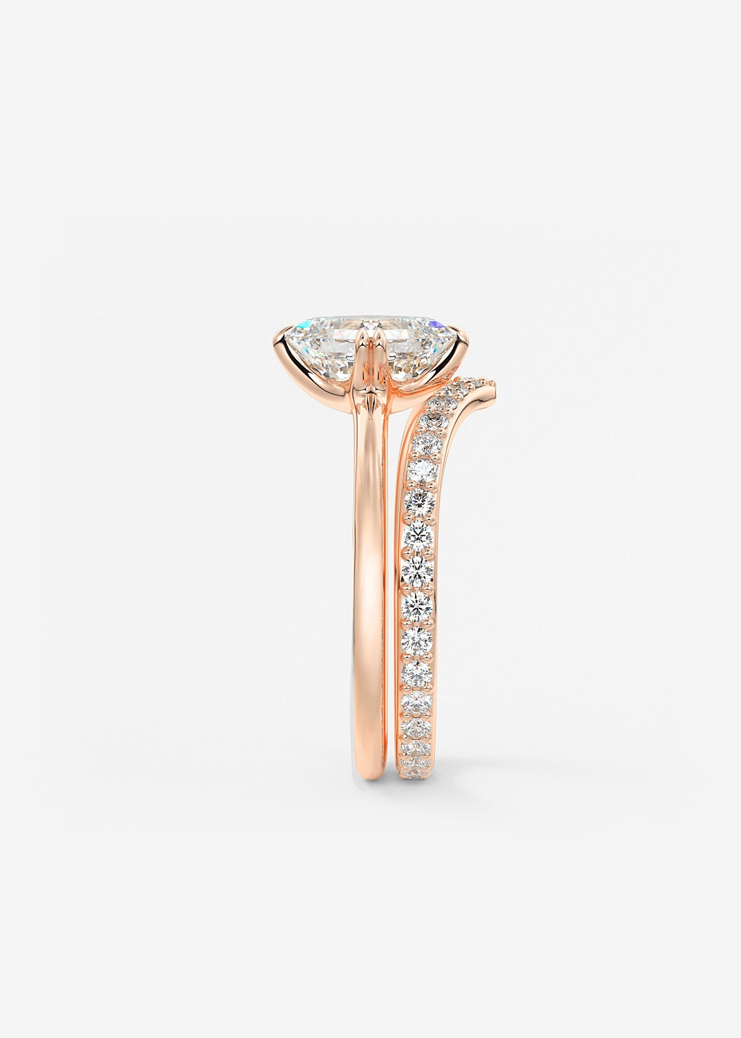 Oval Solitaire With Raised Basket Gallery Lab Grown Diamond Engagement Ring