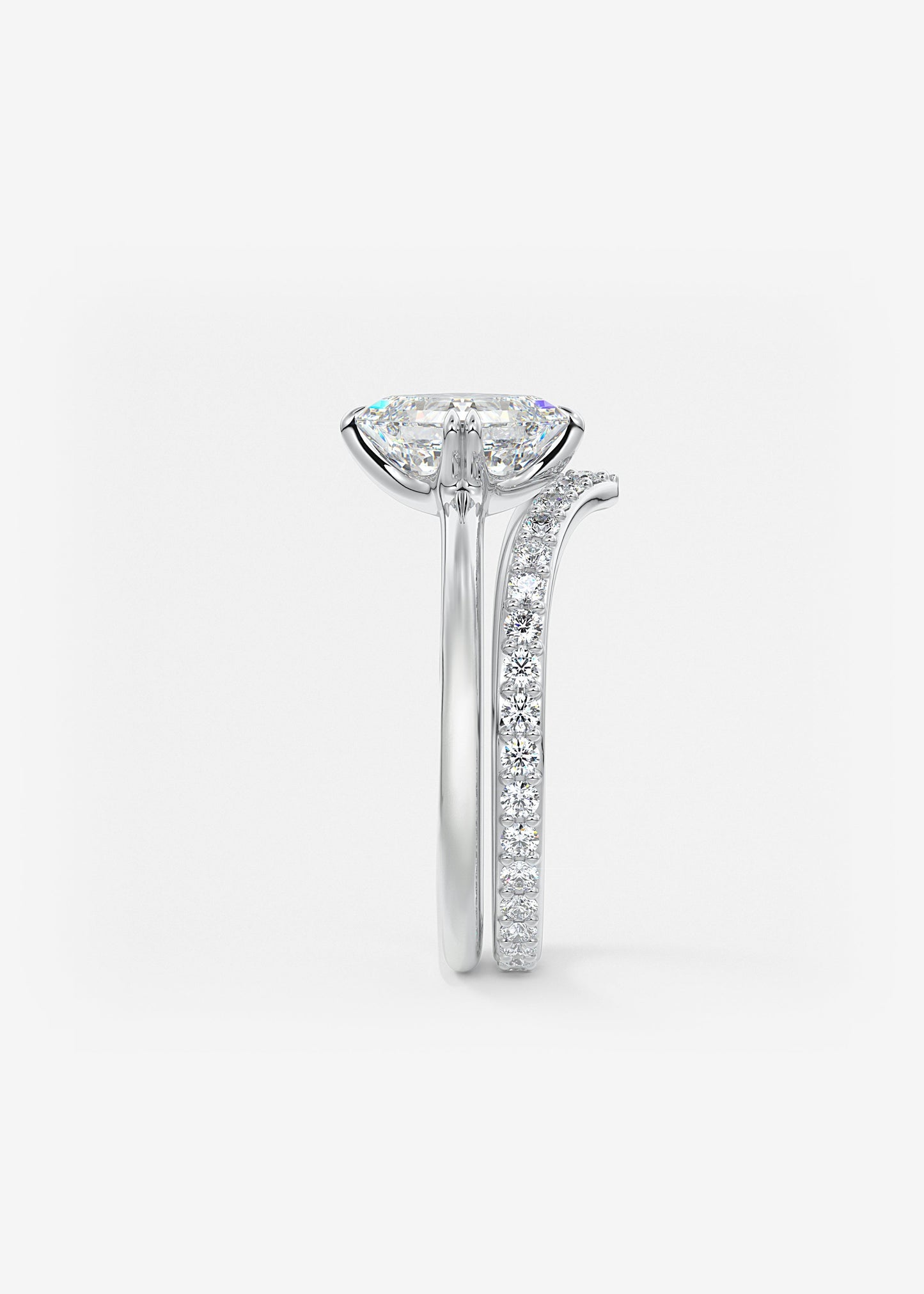 Oval Solitaire With Raised Basket Gallery Lab Grown Diamond Engagement Ring