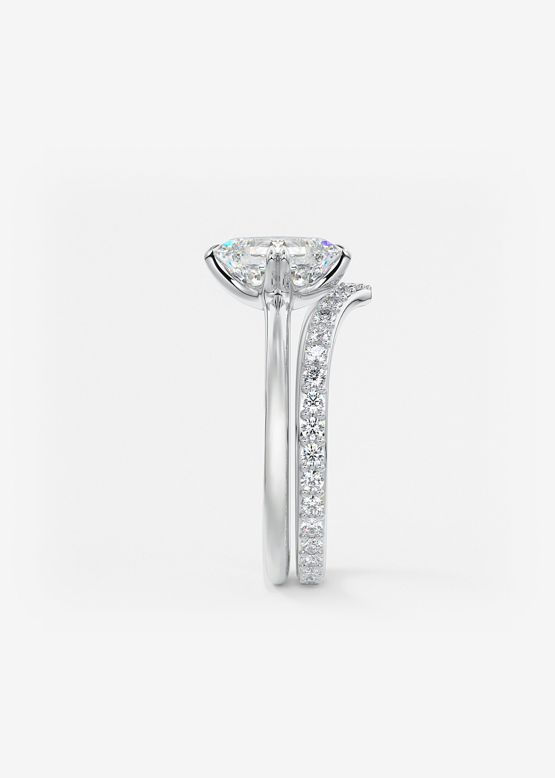 Oval Solitaire With Raised Basket Gallery Lab Grown Diamond Engagement Ring