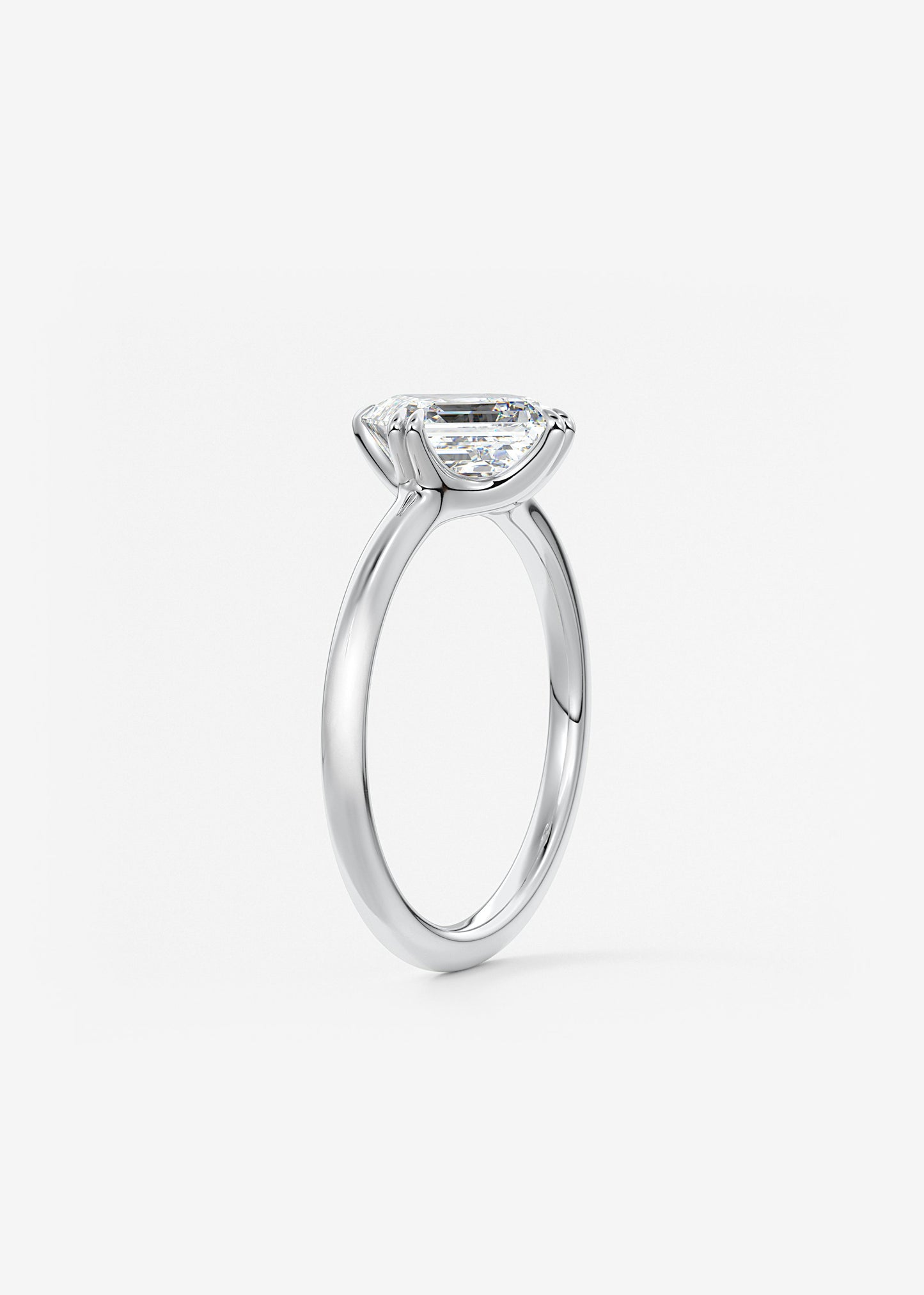 Oval Solitaire With Raised Basket Gallery Lab Grown Diamond Engagement Ring