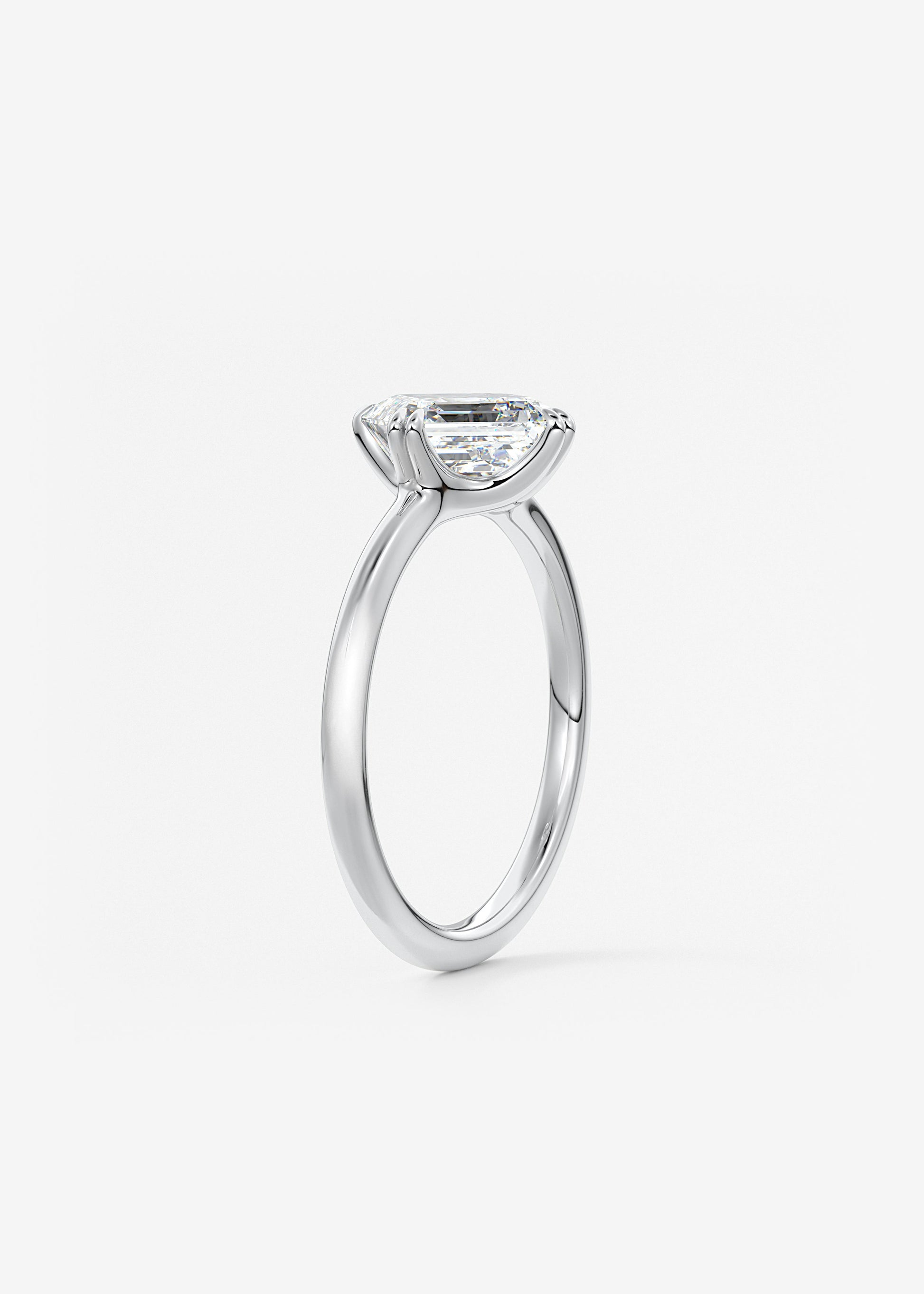 Oval Solitaire With Raised Basket Gallery Lab Grown Diamond Engagement Ring