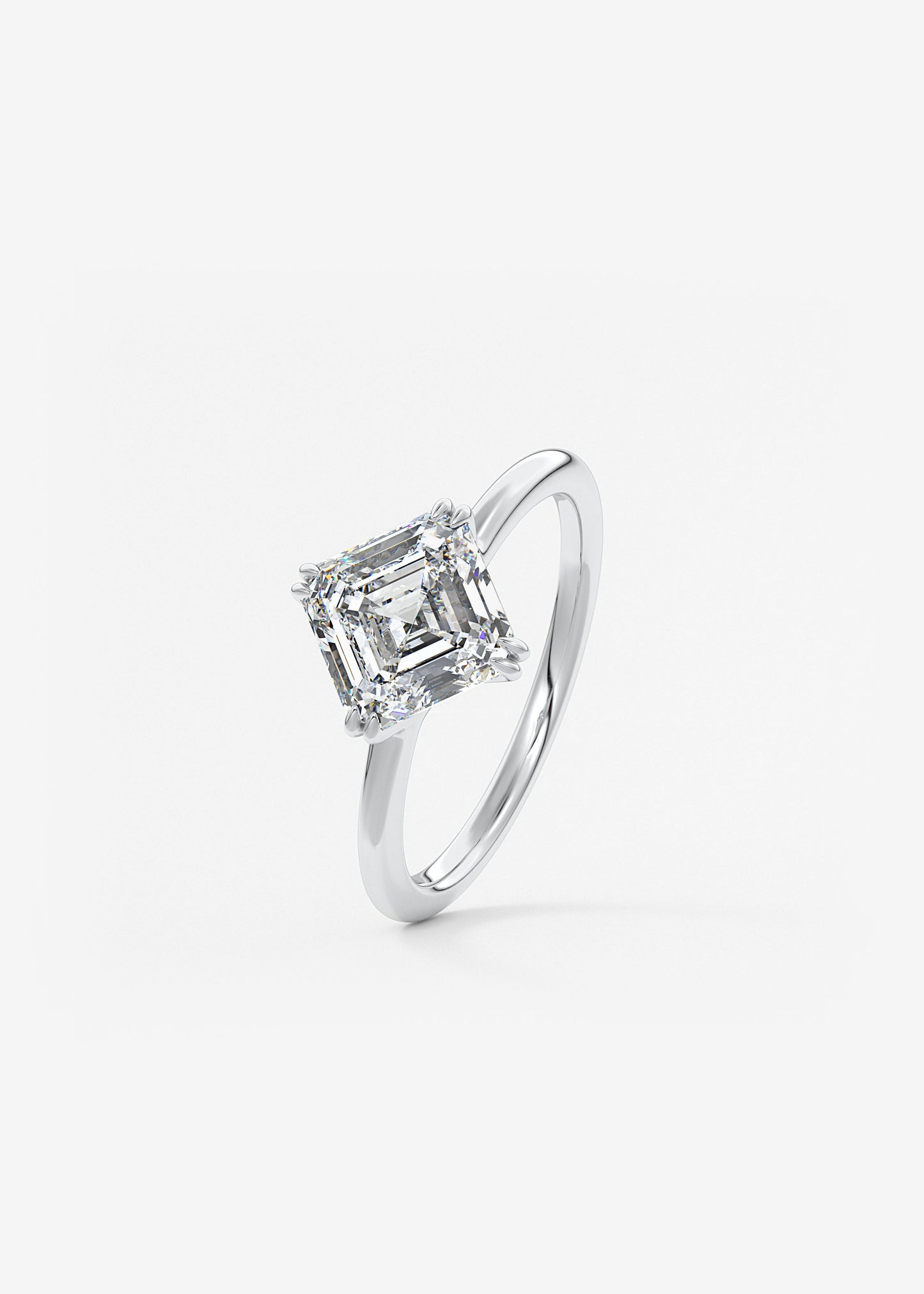 Oval Solitaire With Raised Basket Gallery Lab Grown Diamond Engagement Ring