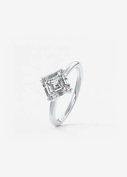 Oval Solitaire With Raised Basket Gallery Lab Grown Diamond Engagement Ring