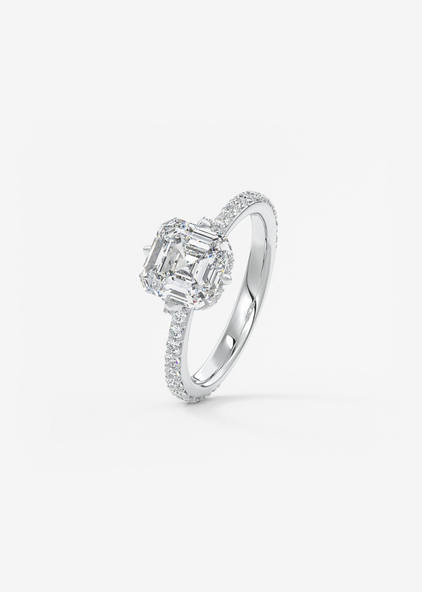 Oval Solitaire With Raised Basket Gallery Lab Grown Diamond Engagement Ring