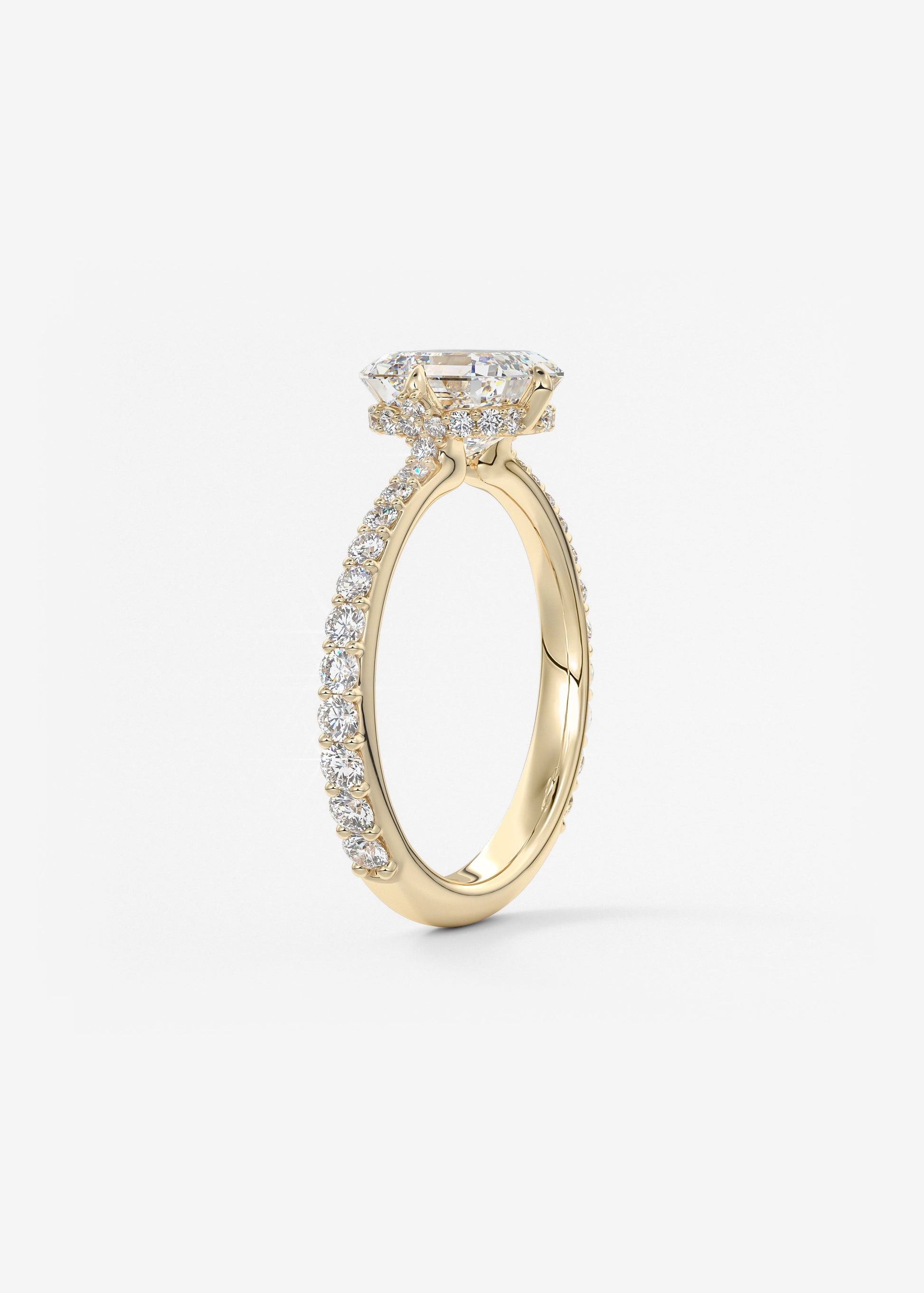 Oval Solitaire With Raised Basket Gallery Lab Grown Diamond Engagement Ring