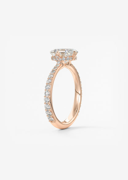 Oval Solitaire With Raised Basket Gallery Lab Grown Diamond Engagement Ring