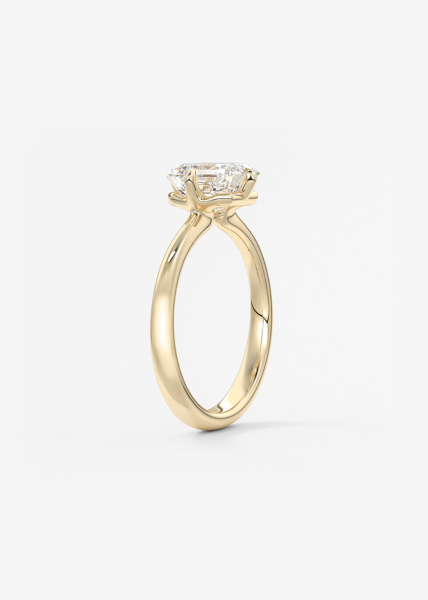 Oval Solitaire With Raised Basket Gallery Lab Grown Diamond Engagement Ring
