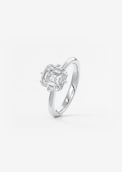 Oval Solitaire With Raised Basket Gallery Lab Grown Diamond Engagement Ring