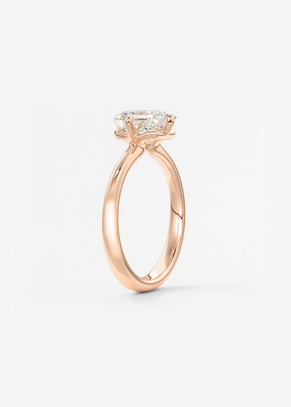 Oval Solitaire With Raised Basket Gallery Lab Grown Diamond Engagement Ring