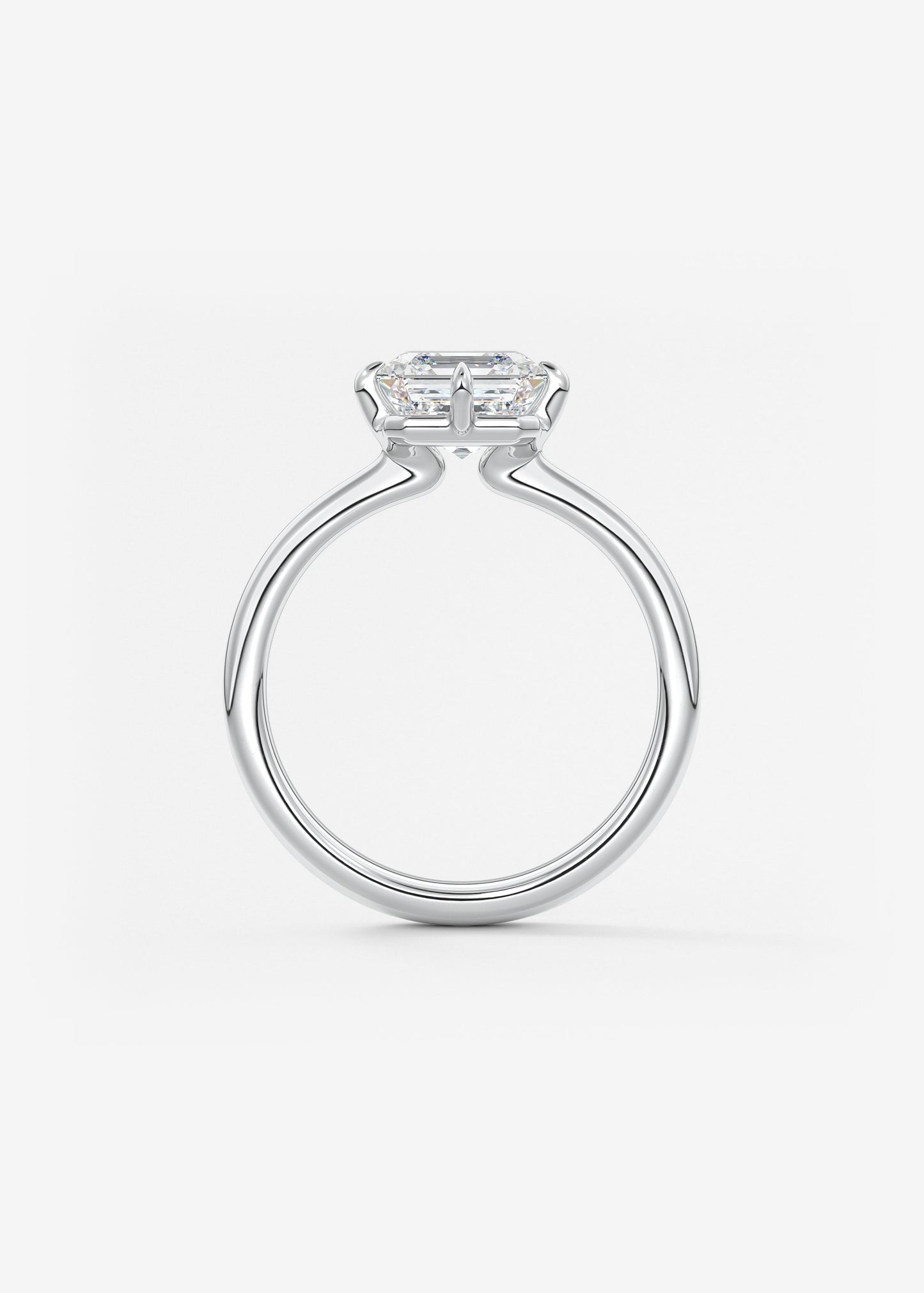 Oval Solitaire With Raised Basket Gallery Lab Grown Diamond Engagement Ring