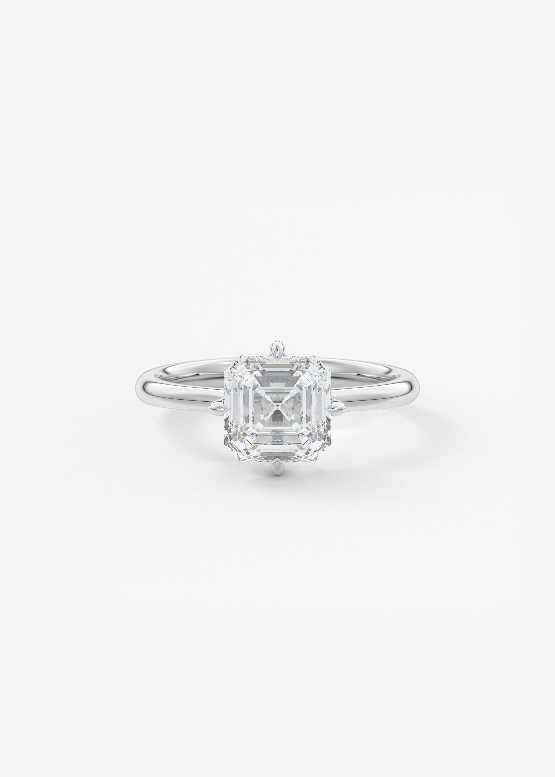 Oval Solitaire With Raised Basket Gallery Lab Grown Diamond Engagement Ring