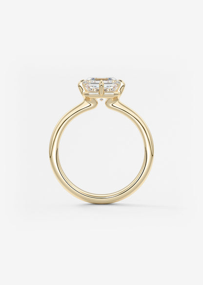 Oval Solitaire With Raised Basket Gallery Lab Grown Diamond Engagement Ring