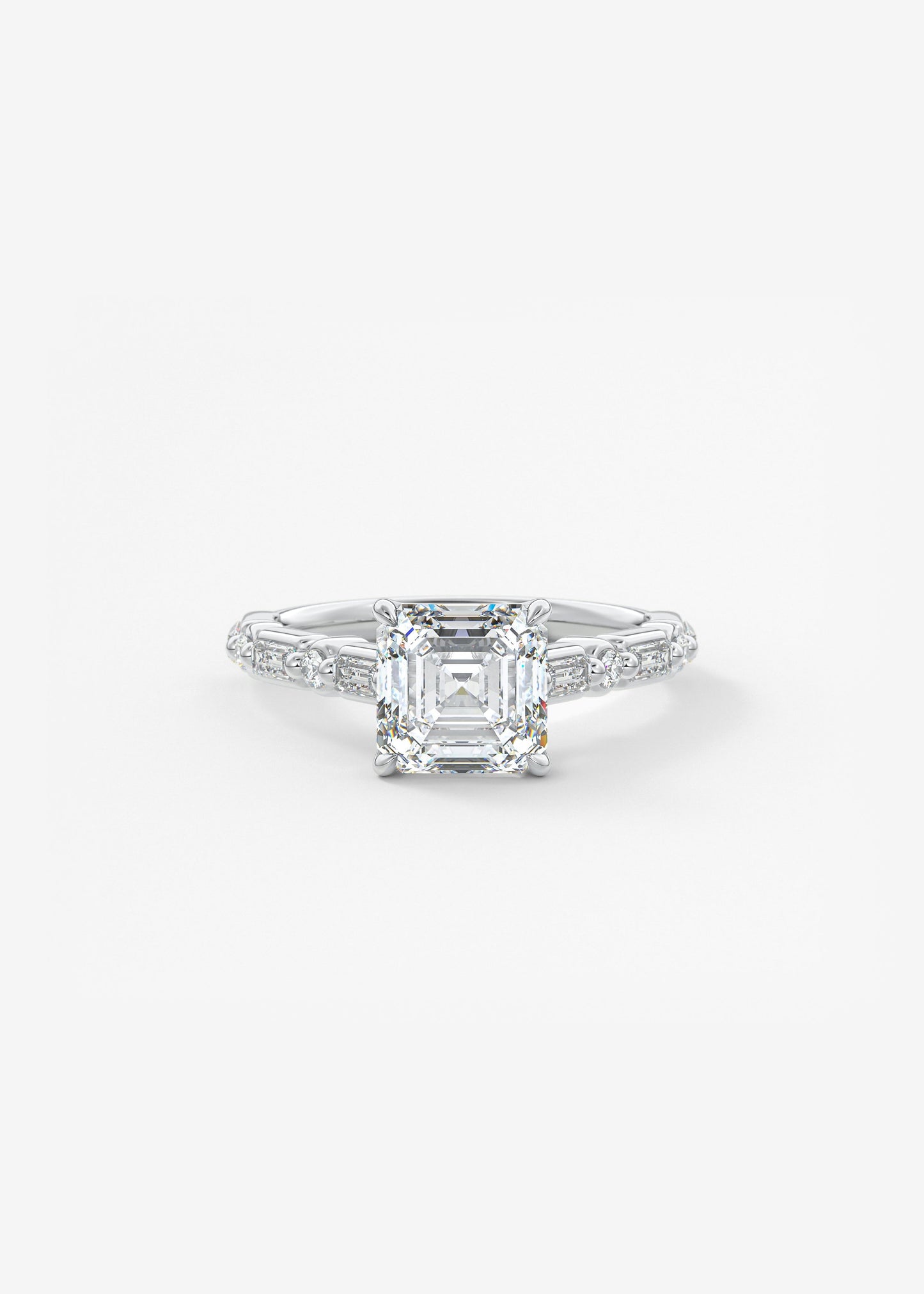 Oval Solitaire With Raised Basket Gallery Lab Grown Diamond Engagement Ring