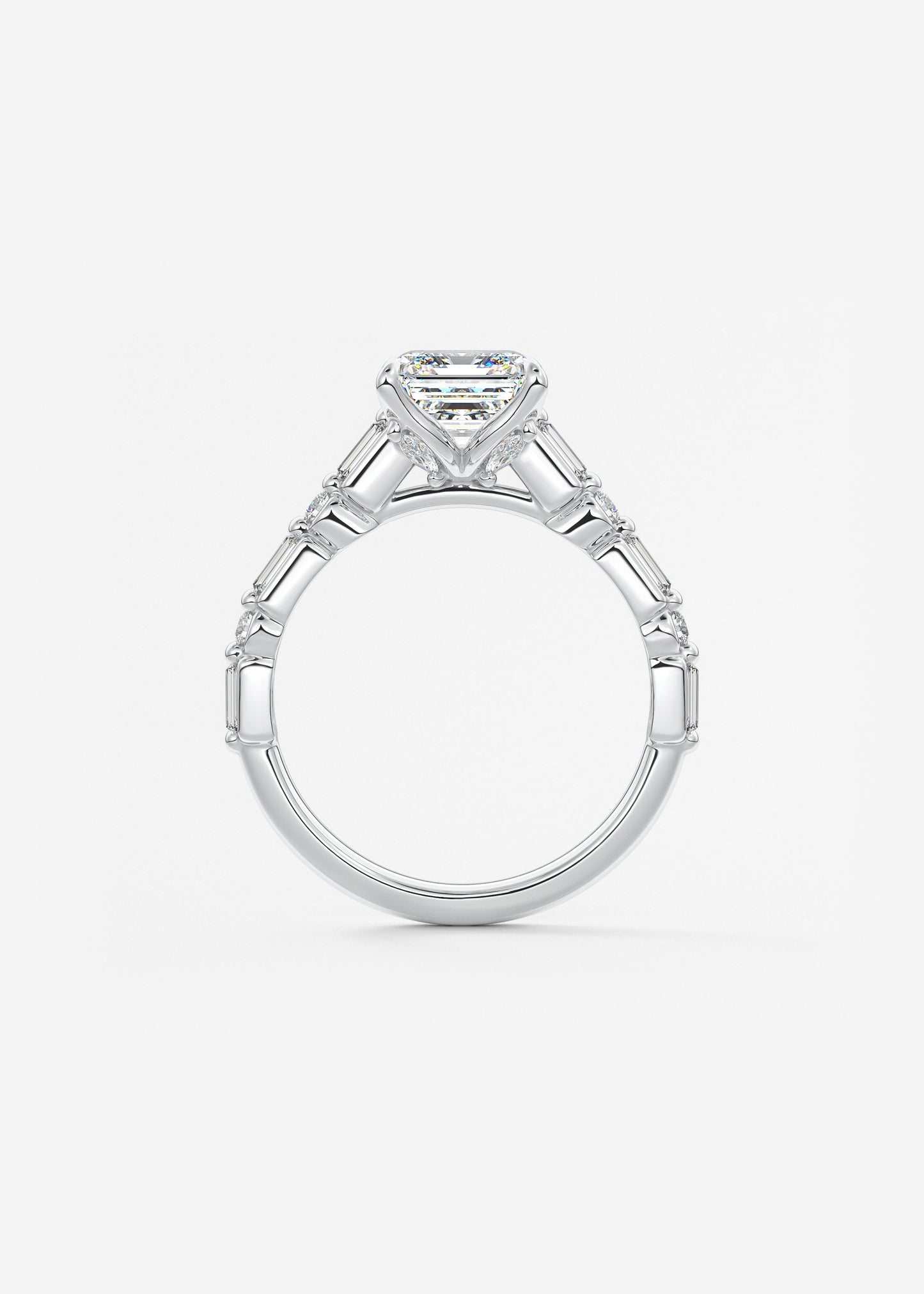 Oval Solitaire With Raised Basket Gallery Lab Grown Diamond Engagement Ring