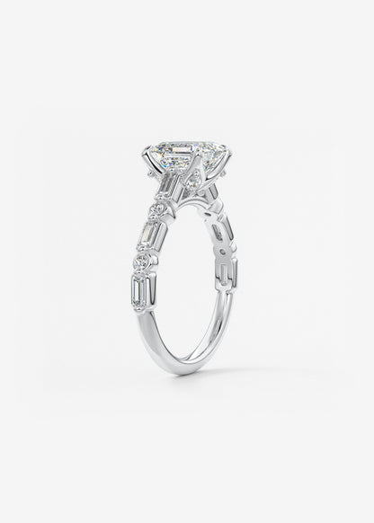 Oval Solitaire With Raised Basket Gallery Lab Grown Diamond Engagement Ring