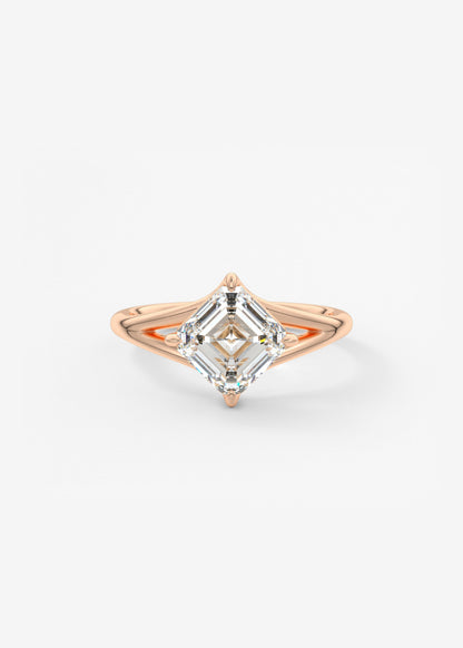 Oval Solitaire With Raised Basket Gallery Lab Grown Diamond Engagement Ring