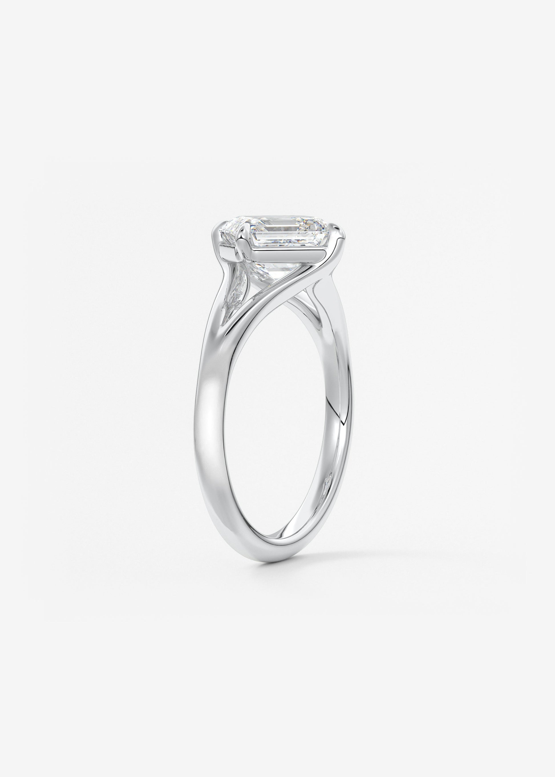 Oval Solitaire With Raised Basket Gallery Lab Grown Diamond Engagement Ring