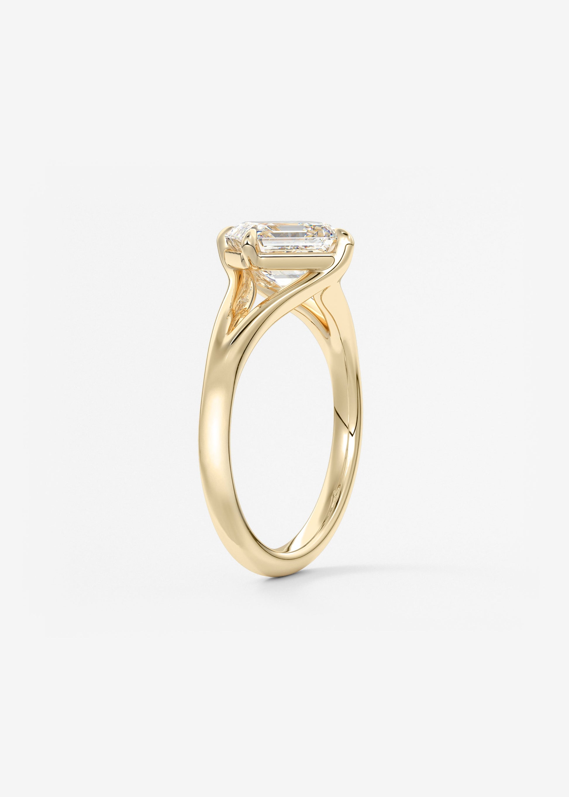 Oval Solitaire With Raised Basket Gallery Lab Grown Diamond Engagement Ring