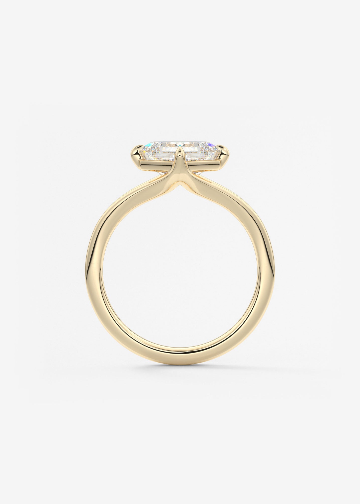 Oval Solitaire With Raised Basket Gallery Lab Grown Diamond Engagement Ring