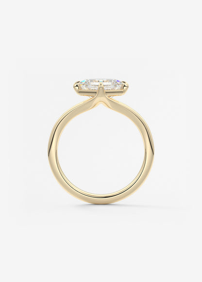 Oval Solitaire With Raised Basket Gallery Lab Grown Diamond Engagement Ring