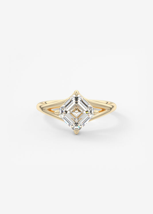 Oval Solitaire With Raised Basket Gallery Lab Grown Diamond Engagement Ring